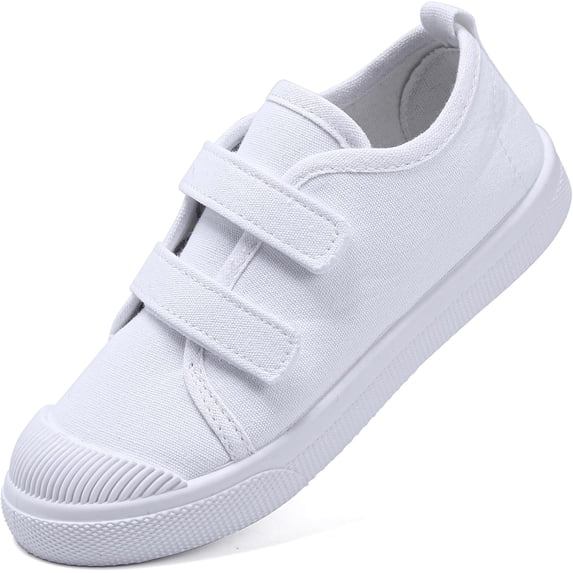 Girls White Shoes Canvas Comfortable Causal Sneakers for Boys Toddler Kids