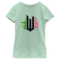Girls Wicked Elphaba and Glinda Black Logo T Shirt