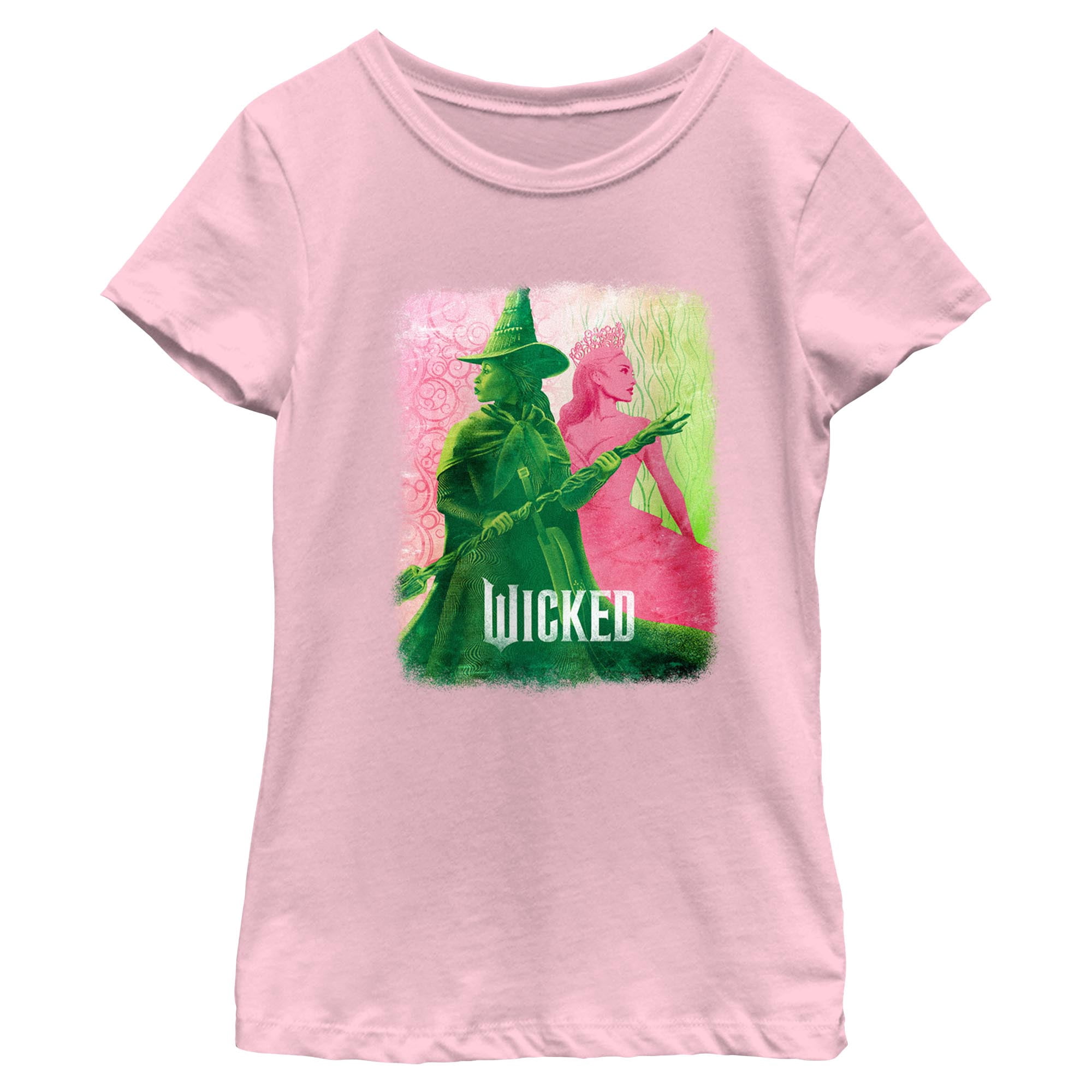Girls Wicked Elphaba and Glinda Duotone T Shirt - Walmart.com