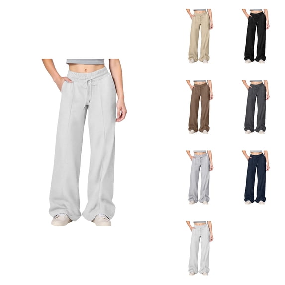 Girls Wide Leg Cargo Joggers with Drawstring Elastic High Waist, Loose Fit Sweatpants with Pockets for Outdoor Athletic Running – Ages 4-14Y