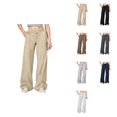 thumbnail image 1 of Girls Wide Leg Cargo Joggers with Drawstring Elastic High Waist, Loose Fit Sweatpants with Pockets for Outdoor Athletic Running – Ages 4-14Y, 1 of 6