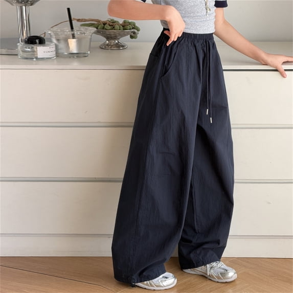 Girls Wide Leg Casual Pants Loose Fit Comfortable Trousers For Big Kids And Soft Everyday Wear Tween Kids Summer Soft Comfy Cute Basic Pants