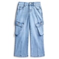 thumbnail image 1 of Gogo Star Girls Oversized Wide Leg Cargo Jeans, Size 5–18, 1 of 3