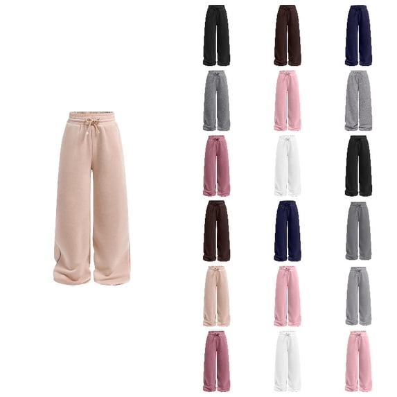 Girls Wide Leg Palazzo Pant Loose Straight Cute Khaki Waist Beach Vacation Summer Lightweight Pant for Kids 5-7 Years