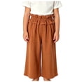 thumbnail image 1 of Girls Wide Leg Pants Outfit Girls Oversized Wide Leg Sweatpants Drawstring Athletic Joggers Kids Baggy Straight Leg Pants Waist and Pocket Trousers, 1 of 4
