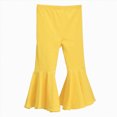 thumbnail image 1 of Girls Wide Leg Pants with Pockets Drawstring Baggy Casual Sweatpants Loose Soft Summer Pant,Breathable 6-12 Months 12-24 Months 2T 3T 4T 5T 6T 7T 8T 9T Children Yellow 2-3 Years, 1 of 9