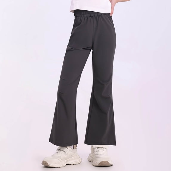 Girls Wide Leg Pants, Solid Color, Mix-And-Match Bottoms for Summer ...