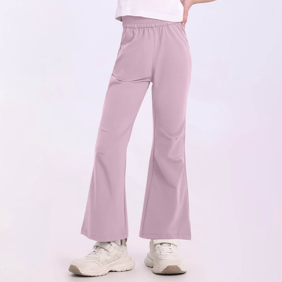 Girls Wide Leg Pants, Solid Color, Mix-And-Match Bottoms for Summer ...