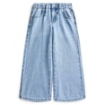 thumbnail image 1 of Gogo Star Girls Wide Leg Pull-On Jeans, Size 5–18, 1 of 3