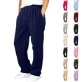thumbnail image 1 of Girls Wide Leg Sweatpants Kids Baggy Casual Elastic Waist Track Sweat Pants with Pockets Y2k Streetwear Navy 160, 1 of 6