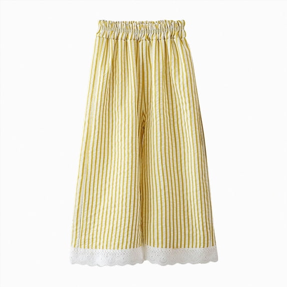 Girls Wide Leg Sweatpants Lightweight Joggers Open Bottom Baggy Pants Athletic with Pockets 6-12 Months 12-24 Months 2T 3T 4T 5T 6T 7T 8T 9T Children Yellow 9-10 Years