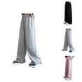 thumbnail image 1 of Girls Wide Leg Sweatpants Loose Straight Leg Athletic Pants Casual Baggy Pants for Girls Fashion Daily Wear for Age 4-15, 1 of 7