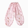 thumbnail image 1 of Girls Wide Leg Sweatpants Open Bottom School Pants Casual Clothes Joggers with Pockets Drawstring 6-12 Months 12-24 Months 2T 3T 4T 5T 6T 7T 8T 9T Children Light Pink 6-12 Months, 1 of 3