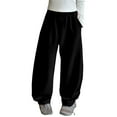 thumbnail image 1 of Girls Wide Leg Sweatpants Trendy Oversized Drawstring Sweat Pants Elastic Waist Baggy Trousers Soft Pant Athletic Clothes, 1 of 4