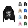 thumbnail image 1 of Girls Will Be Girls Halloween Hoodies for Women 2025 Vintage Witch Graphic Hoodie Sweatshirt Pullover Tops, 1 of 5