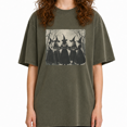 thumbnail image 1 of Girls Will Be Girls Vintage Washed Witch Circle Graphic Tee, 1 of 5