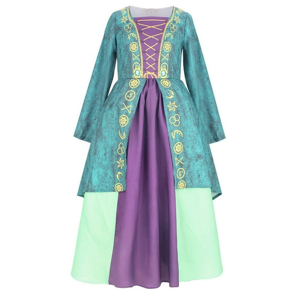 Girls Winifred Sanderson Witch Cosplay Dress Princess Christmas Costume