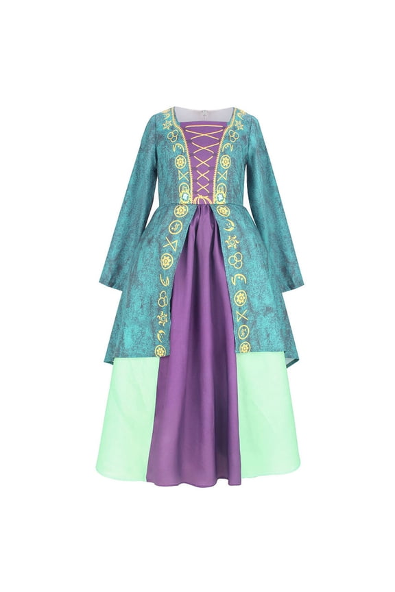 Girls Winifred Sanderson Witch Cosplay Dress Princess Christmas Costume