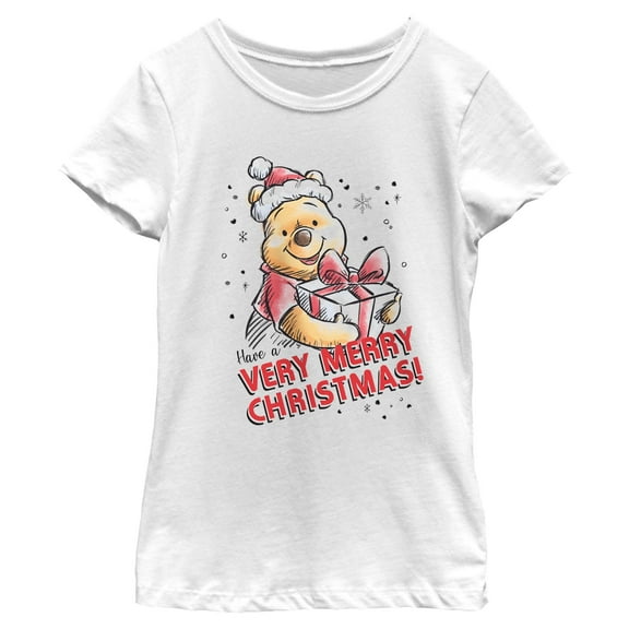 Girls Winnie the Pooh Have a Very Merry Christmas T Shirt