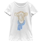 Girls Winnie the Pooh Winter Scarf Tigger T Shirt