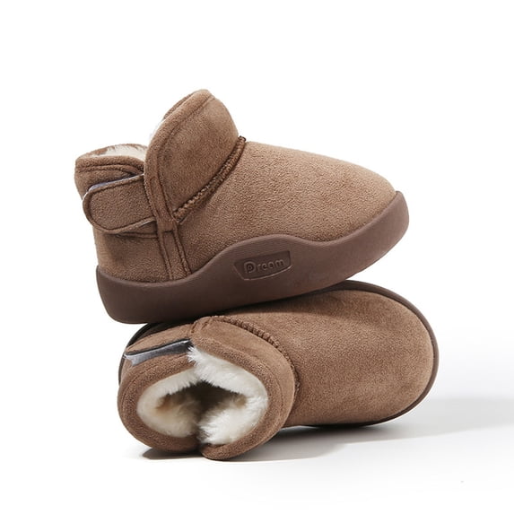 Girls Winter Boots Warm Toddler Snow Boots Cozy Fuzzy Kids Ankle Boots Boys Outdoor Fashion Booties Shoes for Little Big Kid