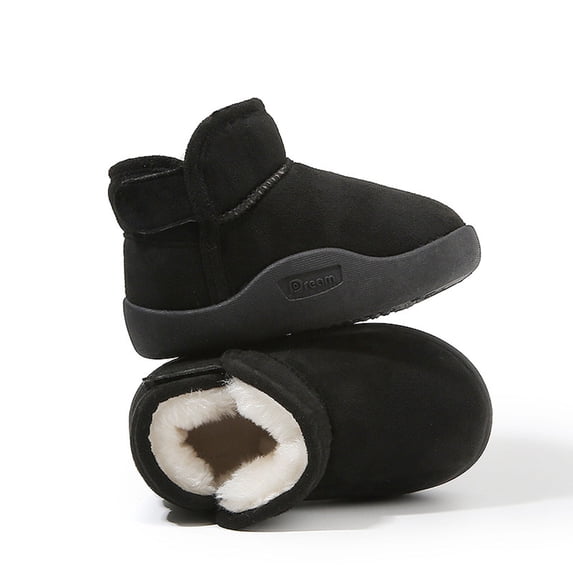 Girls Winter Boots Warm Toddler Snow Boots Cozy Fuzzy Kids Ankle Boots Boys Outdoor Fashion Booties Shoes for Little Big Kid