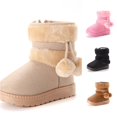 thumbnail image 1 of Girls Winter Boots for Kids, Warm Lined Zip Ankle Boots, Non Comfortable Snow Boots for Girls 1-10 Years Cold Weather, 1 of 6