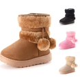 thumbnail image 1 of Girls Winter Boots for Kids, Warm Lined Zip Ankle Boots, Non Comfortable Snow Boots for Girls 1-10 Years Cold Weather, 1 of 6