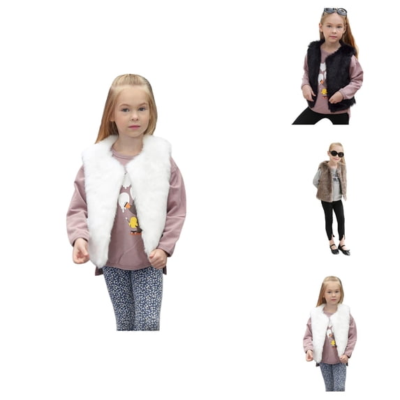 Girls Winter Clothes Girl Jacket Toddler Baby Kids Girls Winter Villus Coat Outwear Thick Warm Waistcoat