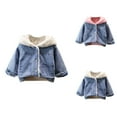 thumbnail image 1 of Girls Winter Clothes Girls Coats Girls' Denim Jacket Baby Thick Clothes Children's Warm Cute Padded Jacket, 1 of 9