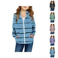 thumbnail image 1 of Girls Winter Clothes Girls Jackets Girl's Autumn And Winter Print Patch Pocket Zipper Sweatshirt Hooded Cardigan Jacket, 1 of 4