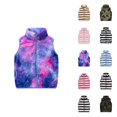 thumbnail image 1 of Girls Winter Clothes Girls Jackets Toddler Girls Boys Sleeveless Stripe Jacket Zip Up Coat Fall Warm Winter Kids Outwear, 1 of 4