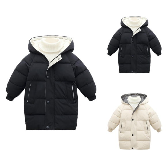 Girls Winter Coat Winter Jacket Girls Down Jacket Thick Quilted Winter Mid Length Coat for Girls