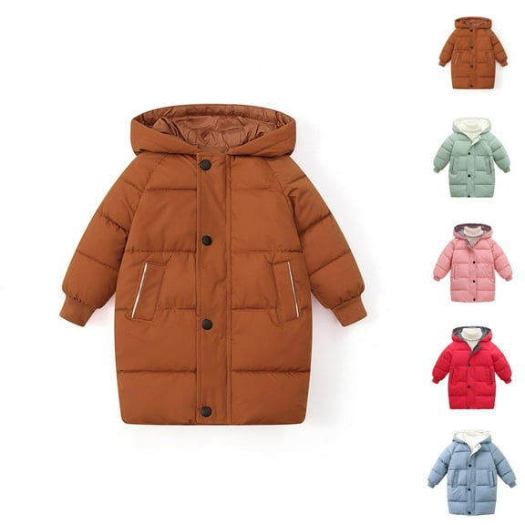 Girls Winter Coats Jackets for Girls Girls Down Jacket With Thick Quilted Design for Winter Mid Length Coat for Girls
