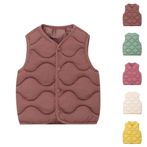Girls Winter Coats Jackets for Girls Girls Down Vest for Kids Lightweight Warm Sleeveless Button Casual Fall Winter Clothes