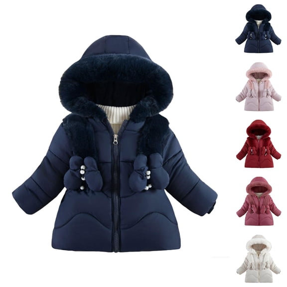 Girls Winter Coats Kids Winter Clothes Girls Down Stylish Winter Coat Hooded Warm Jacket for Girls - and Comfortable Winter Apparel