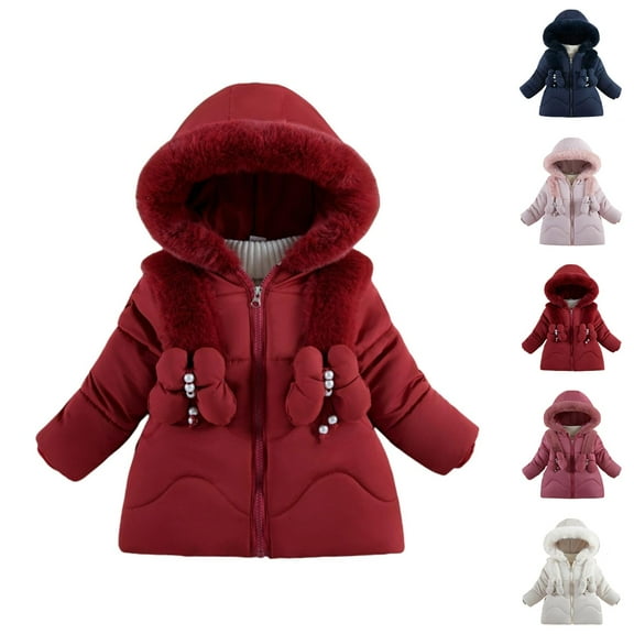 Girls Winter Coats Kids Winter Clothes Girls Down Stylish Winter Coat Hooded Warm Jacket for Girls - and Comfortable Winter Apparel