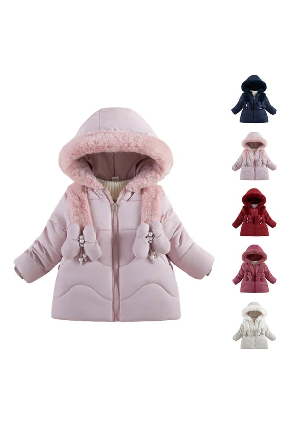 Girls Winter Coats Kids Winter Clothes Girls Down Stylish Winter Coat Hooded Warm Jacket for Girls - and Comfortable Winter Apparel