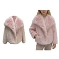 thumbnail image 1 of Girls Winter Coats Pink Fluffy Coats Jacket Cozy Warm Winter Clothes Girls Jackets 9-10 Years, 1 of 4