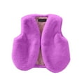 thumbnail image 1 of Girls Winter Cropped Vest Fuzzy Warm Soft Sleeveless Jackets Trendy Fashion Vests, Purple, 1 of 4