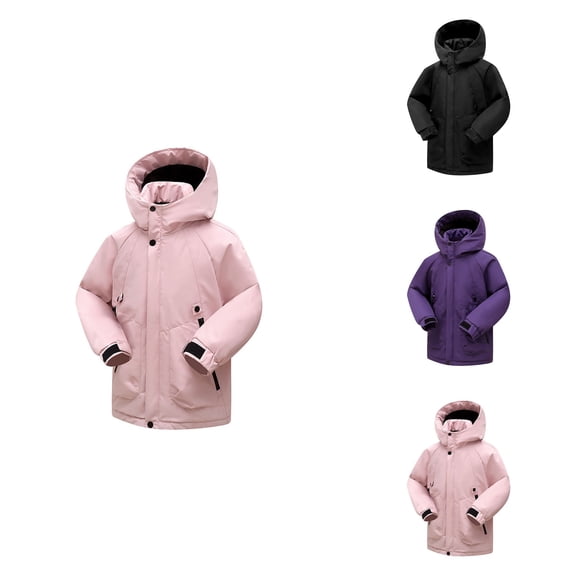 Girls Winter Down Jacket – Waterproof, Windproof & Thickened Thermal Coat for Cold Weather, Unisex Ski Snowcoat for Toddlers, Kids & Youth (5-15Y)