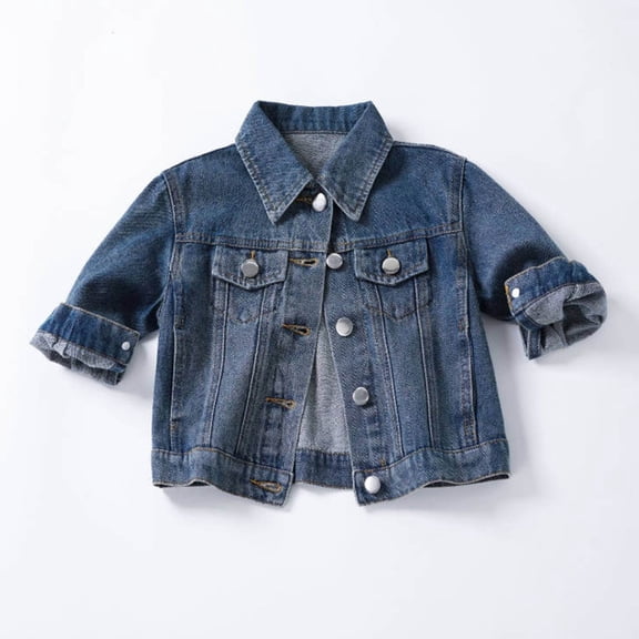 Girls Winter Fashion Daily Casual Utility Jacket with Lapel Design for Children Outerwear
