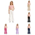 thumbnail image 1 of Girls Winter Flared Pants for Girls High Withed School Style Trousers Lined High Rise Cozy Autumn–Winter Kids Pants Girls Lined Leggings Pants Baseball Pants for Babies Toddler Cat Pants Cat, 1 of 5