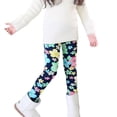 thumbnail image 1 of Girls Winter Floral Warm Leggings Kids Christmas Thicken Fleece Tights Pants 2-11 Years, 1 of 7