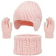 thumbnail image 1 of Girls Winter Hat Gloves and Scarf Set, Knitted Fleece Lined Beanie Hat Neck Warmer Mittens Set for Ages 2-12 Years Boys Girls, 1 of 7