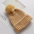 thumbnail image 1 of Girls Winter Hat Knitted Winter Beanie Hat with Pompom Warm Ski Cap for Boys and Girls, 1 of 3