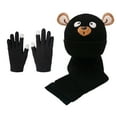 thumbnail image 1 of Girls Winter Hats Gloves and Scarf Set, Warm Lined Beanie Knit Scarf Mittens Set Christmas Gift for 4-10 Years Boys Girls, 1 of 4