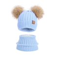thumbnail image 1 of Girls Winter Hats Scarf Set, Knitted Beanies Cap for Ages 4-10 Years Boys and Girls, 1 of 3