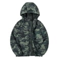 thumbnail image 1 of Girls Winter Jacket Kids Boys Girls Rain Jacket, Child Fashion Prints Lightweight Windbreaker Coat with Hood Toddler Coats for Boys Dark Green 8, 1 of 3