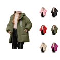 thumbnail image 1 of Girls Winter Jacket Winter Jacket Girls' Winter Down Coat Long Jacket Windproof Warm Outdoor Casual Hooded Fashion Leisure Children's Clothing, 1 of 6